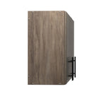 Prepac - Armoire murale Elite 54 po - Gris dérivé-Les portes peuvent être fixées pour s'ouvrir à gauche ou à droite