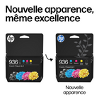 HP - 936 cartouche d’encre - rendement standard - noir, cyan, magenta et jaune - paquet de 4-Jusqu’à deux fois plus d’impressions avec l’encre HP d’origine par rapport à l’encre d’autres marques que HP