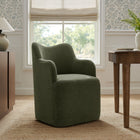 Modway - Cordelle Mélange de lin Chaise pivotante d’accent - Sauge-Sellerie premium en mélange de lin