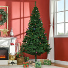HOMCOM - Arbre de Noël 7 Pieds Support Métallique Saisonnier Fête Intérieur-Ses branches offrent un grand espace pour la décoration 