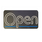 Futech - Enseigne ouverte à LED - 22 po L x 12 po H - Blanc/Bleu-Utilisation en intérieur uniquement