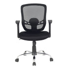 TygerClaw - Fauteuil de bureau Air Grid, dossier mi-hauteur, 23,6 x 11 x 25,2 (po), noir-Ajuste-toi en quelques secondes avec des réglages de hauteur faciles et une rotation fluide à 360 degrés pour une position assise parfaite