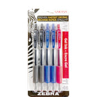 Zebra - Stylo gel Sarasa rétractable - 0,5 mm - Assorti - Paquet de 5-Prise caoutchoutée souple sans latex