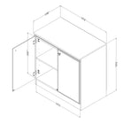South Shore - Petite armoire de rangement à 2 portes, collection Morgan, noir pur (7270722)-Accessoires non compris