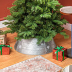 HOMCOM - Collier de Sapin de Noël 26" avec Motifs de Flocons de Neige Argenté-Convient aux sapins de Noël de 2,3 m de haut dont le diamètre de la base est inférieur à 64 cm 