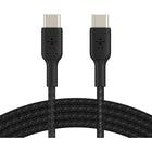 Belkin - Câble tressé USB-C vers USB-C 2.0, 1 mètre, noir-Testé pour résister à 30 000 pliages