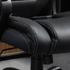 Vinsetto - Fauteuil de bureau exécutif à haut dossier avec massage à vibrations 6 points - noir-Matériaux : Cuir PU, PP, Mousse, Nylon