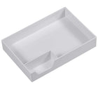 JAM Paper - Ensemble de plateaux de rangement de bureau empilables – 1 plateau supérieur et 2 plateaux à courrier – Blanc-Quantité : un bac à fournitures de bureau et deux bacs à courrier