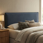 Modway - Camille Mélange de lin rembourré Tête de lit King Size - Denim-Conception de coussins rembourrés