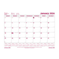 Brownline - 2026 Recharge pour calendrier sous-main mensuel - 23-1/2 po x 18-3/8 po - Anglais-12 mois: janvier 2026 à décembre 2026
