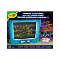 Crayola - Tableau luisant animé-Tableau luisant animé crayola : comprend UN Tableau animé avec 2 panneaux amovibles, 4 marqueurs à effet luisant surprise, 2 feuilles à tracer et une surface de dessin réutilisable (3 piles aa requises - non comprises)