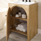 Modway - Appia 24" Armoire de toilette de salle de bain (lavabo non inclus) - Chêne-Bassin d’évier et installations non inclus