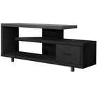 Monarch Specialties - 2575 Meuble Tv - 60 po L/Noir/Dessus Gris Avec 1 Tiroir-1