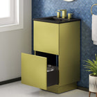 Modway - Quantum 18" Vanette de salle de bain - Or noir-Tiroir à glissement complet