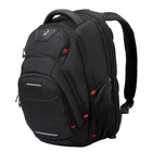 Swissdigital - Sac à dos noir NEPTUNE avec localisateur SDD-Poche dédiée pour batterie externe, poche pour bouteille d'eau, poche pour étui à lunettes, pochette pour souris, porte-clés, poches multifonctionnelles et panneau arrière respirant du sac à dos doté d'un rembourrage en maille pour une ventilation confortable de l'air.