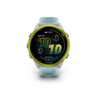 Garmin - Forerunner 570 - 47 mm, aluminium jaune amp avec bracelet translucide Whitestone/Turquoise-PRÉPARATION À L'ENTRAÎNEMENT - Dès votre réveil, obtenez un score de préparation basé sur la qualité de votre sommeil, votre récupération, votre charge d'entraînement et plus encore, afin que vous puissiez déterminer si c'est une bonne journée pour vous donner à fond ou pour vous détendre.