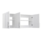 Prepac - Rangement mural Elite 54 po avec portes à panneaux, cabinet de salle de bains avec 1 étagère ajustable - Blanc-Les portes sont dotées de charnières réglables en 6 directions de style européen de haute qualité