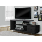 Monarch Specialties - 2575 Meuble Tv - 60 po L/Noir/Dessus Gris Avec 1 Tiroir-2