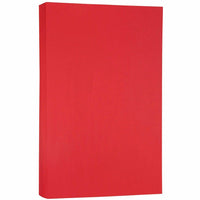 Jam Paper - Légal Couleur 24 lb Papier, 8,5 po l x 14 po H, Rouge recyclé, 100 feuilles/paquet-Couleur : Rouge