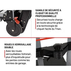 Voltstair - Titan Diable Électrique Monte-Escaliers - Capacité 440 Lb - Noir/Bleu-Alimenté par une batterie lithium Samsung offrant jusqu’à 100 volées d’escaliers par charge