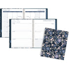 Mead - Agenda hebdomadaire/mensuel Caprice floral 2025 - 11 po H x 8 1/2 po l - Bleu - Bilingue-Format des pages : 11 po H x 8 1/2 po l