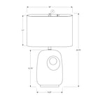 Monarch Specialties - Luminaire - 26 po H Lampe De Table - Céramique Blanche - Abat-Jour Ivoire / Crème - Contemporain - Moderne-Conçue pour fonctionner avec une ampoule de 100 W (non incluse), l'interrupteur rotatif marche/arrêt pratique vous permet d'éclairer facilement un espace parfaitement illuminé