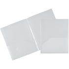 JAM Paper - Chemises multi-poches en plastique robuste - organiseur à 4 pochettes - transparent - Paquet de 2-4