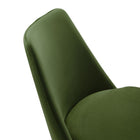 Modway - Lippa Salle à manger pivotante Performance Velvet Fauteuil d’appoint - Vert mousse noire-9