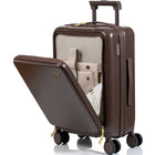 Champs - Valise cabine Onyx – Marron-Built-in TSA lock. Recessed TSA approved lock for added safety