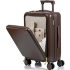 Champs - Valise cabine Onyx – Marron-Built-in TSA lock. Recessed TSA approved lock for added safety