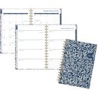 Cambridge - Agenda hebdomadaire/mensuel Block Print 2025 - 8-1/2 po H x 5 1/2 po l - Bleu - Bilingue-Format des pages : 8 1/2 po H x 5 1/2 po l
