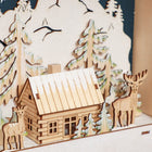 HOMCOM - Calendrier de l'Avent de Noël avec 24 tiroirs et lumières LED-Matériau : MDF 