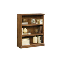 Sauder® - Bibliothèque à 3 tablettes, fini chêne huileux-Comprend deux tablettes ajustables et une fixe