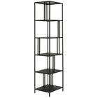 Hudson&Canal - Bibliothèque rectangulaire Cortland de 45,7 cm de large - Bronze noirci-Un design industriel pour votre bureau, votre bureau, votre salon et plus encore