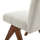 Modway - Lyra Tissu Boucle Fauteuil d’appoint de la salle à manger Ensemble de 2 - Ivoire-10