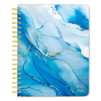 BrownTrout - 2026 Planificateur de bureau hebdomadaire de 18 mois avec Couverture estampée à chaud - Blush craquelé - 6 po x 7.75 po-Beaucoup d'Espace - Chaque jour prévoit beaucoup d'espace pour que vous puissiez y inscrire votre planning, vos notes et vos rendez-vous