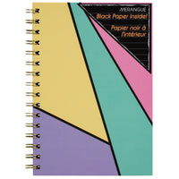 Merangue - Carnet de notes à spirale A5 à couverture noire-Cahier spirale
