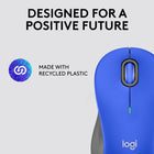  Logitech - Signature M550 L  Souris sans fil pleine taille - Pour mains de grande taille - Bleu-Moins de bruit, plus de concentration : que vous travailliez au bureau ou à la maison, Logitech Signature M550 est une souris silencieuse, vous permettant de profiter de 90 % de bruit de clic en moins grâce à la technologie SilentTouch.