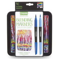 Crayola - Marqueurs de mélange Signature, lot de 16-Comprend 16 marqueurs de mélange Crayola Signature dans une boîte de rangement décorative