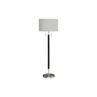 Monarch Specialties - Luminaire - 60 po H Lampadaire - Métal Nickelé - Abat-Jour Gris - Contemporain-Un lampadaire contemporain de 60 pouces de haut avec une élégante finition en métal noir et nickel et un abat-jour en tissu gris pour illuminer votre salon, votre chambre ou votre espace de travail