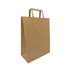 Reliabag - Sac En Papier Avec poignees Plates, Kraft, 10 po L X 5 po P X 13 po H, Paquet De 300-Fabrique en papier kraft de qualite superieure avec fond plat renforce.