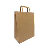 Reliabag - Sac En Papier Avec poignees Plates, Kraft, 10 po L X 5 po P X 13 po H, Paquet De 300-Fabrique en papier kraft de qualite superieure avec fond plat renforce.