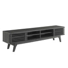Modway - Render Centre de divertissement 70 po Meuble TV, Fusain-Meuble TV 70 po style milieu du siècle