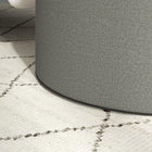 HOMCOM - Table basse ronde avec plateau, espace de rangement et revêtement - gris-6 patins antidérapants protègent votre sol des rayures 