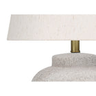Monarch Specialties - Luminaire - 22 po H Lampe De Table - Béton Crème - Abat-Jour Ivoire / Crème - Moderne-Dimensions assemblées : 15 po L x 15 po P x 22 po H. base : 9,75 po L x 9,75 po P x 9,5 po H. abat-jour : 15 po L x 15 po P x 10 po H
