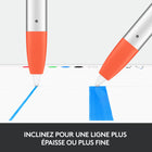Stylet numérique Logitech Crayon pour tous les iPad (versions 2018 et ultérieures) avec technologie Apple Pencil - Orange-Crayon offre une saisie précise et rapide avec des centaines d'applications indispensables prises en charge par Apple Pencil et la liste s'allonge chaque jour.