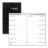 Blueline - 2026 Agenda de poche hebdomadaire avec deux semaines par page double - 6 po x 3-1/2 po - Noir - Bilingue-12 mois: janvier 2026 à décembre 2026