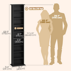 HOMCOM - Armoire de rangement multimédia DVD mince à 9 niveaux avec étagères ajustables - noir-Profondeur étroite pour maximiser l'espace au sol 