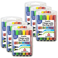 The Pencil Grip - Marqueurs triangulaires Magic Stix - Paquet de 12 - Paquet de 6-Le bouchon peut rester ouvert pendant jusqu'à 7 jours sans se dessécher.