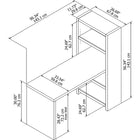 Bush Business Furniture - Bureau bibliothèque 56 po Echo, gris sable (KI60207-03)-Design gain de place unique convenant au bureau, à la cuisine ou à la salle de bricolage